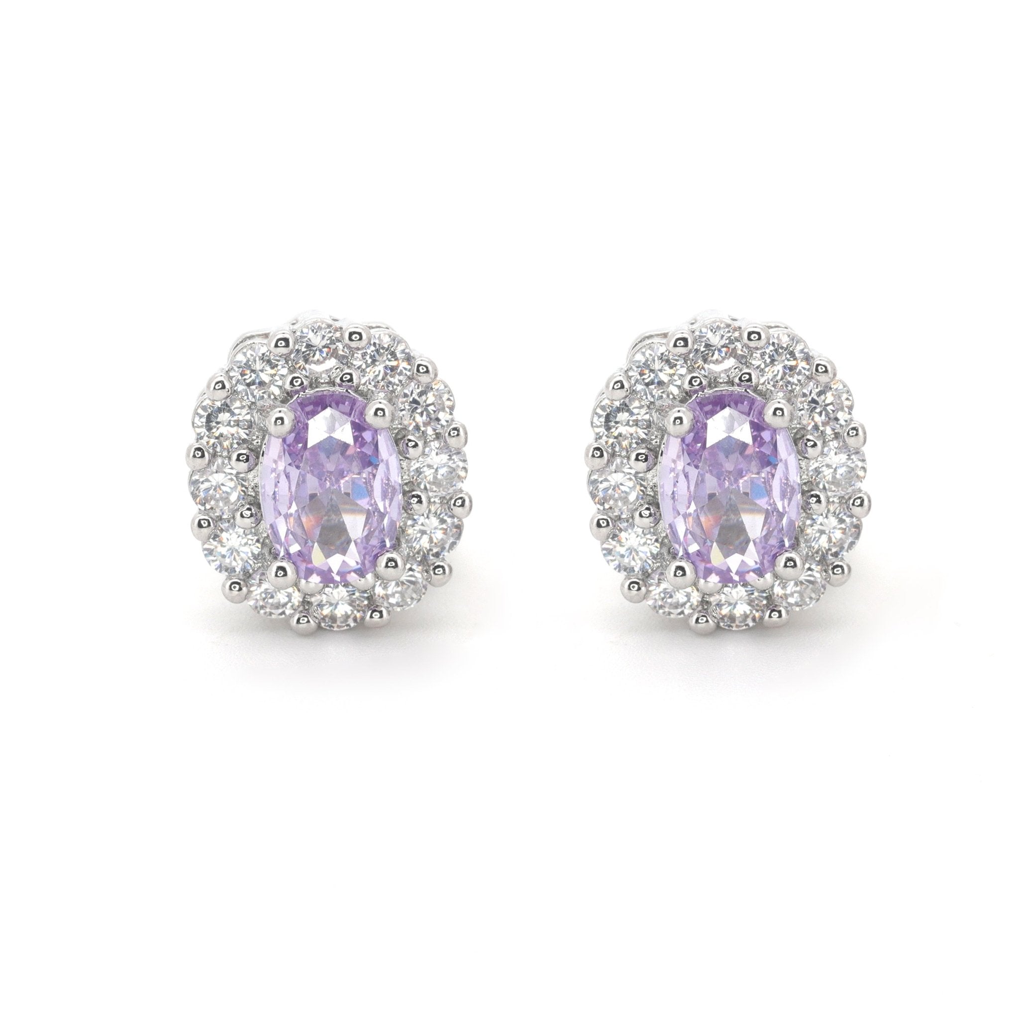 Juliet Light Amethyst Stud Earrings Earrings Regal Gems Jewellery Co