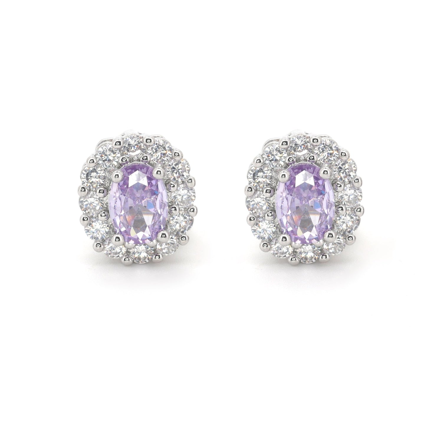 Juliet - Light Amethyst Stud Earrings - Regal Gems Jewellery Co.