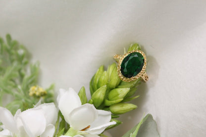 Made for a Queen - Oval Cut Gold Plated Statement Ring - Regal Gems Jewellery Co.