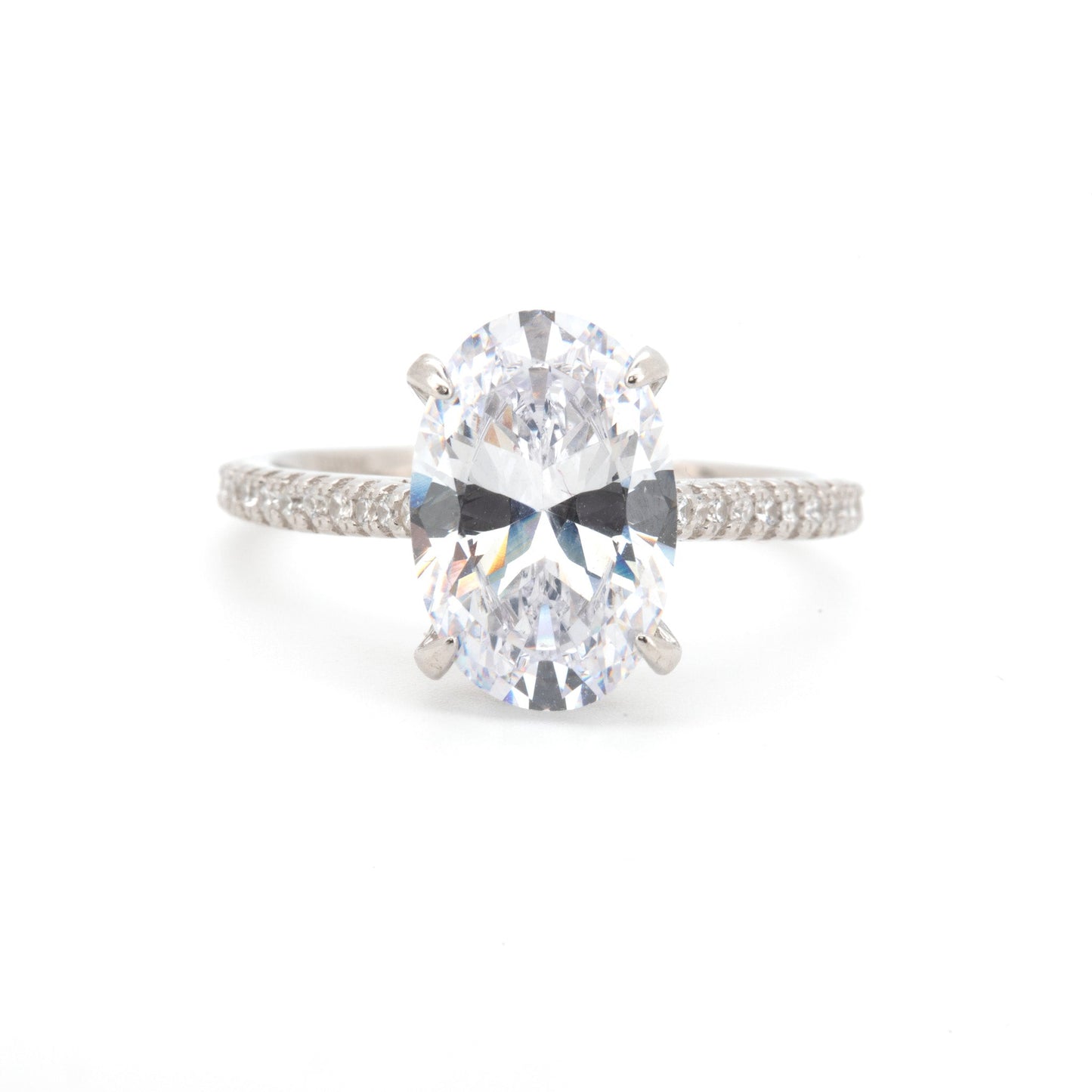 3ct Oval Cut Hidden Halo Ring - Regal Gems Jewellery Co.