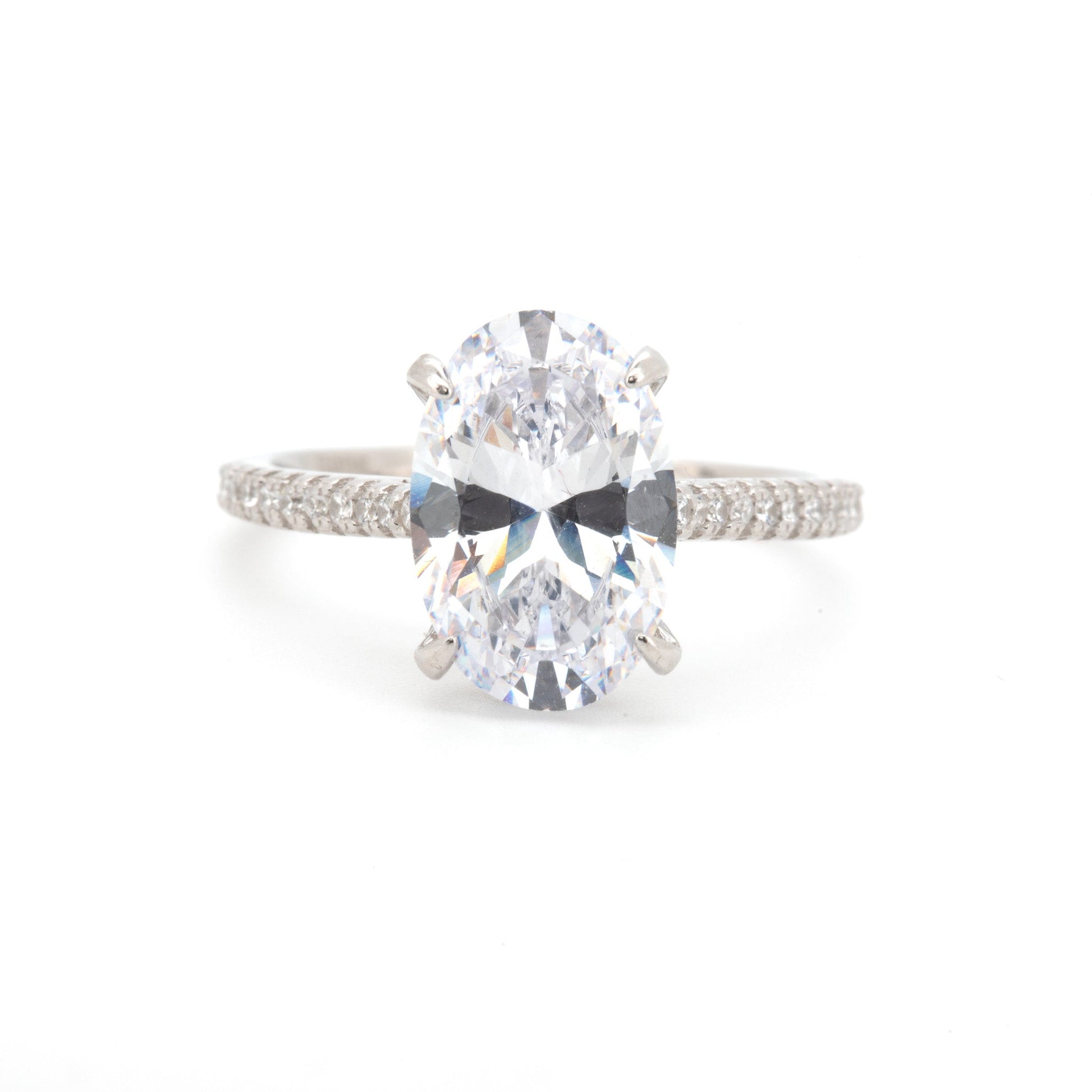 3ct Oval Cut Hidden Halo Ring - Regal Gems Jewellery Co.