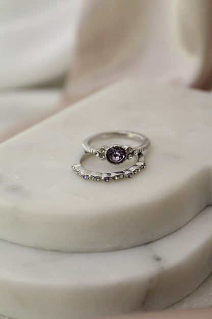 A Little Bit of Magic Amethyst Silver Plated Ring - Regal Gems Jewellery