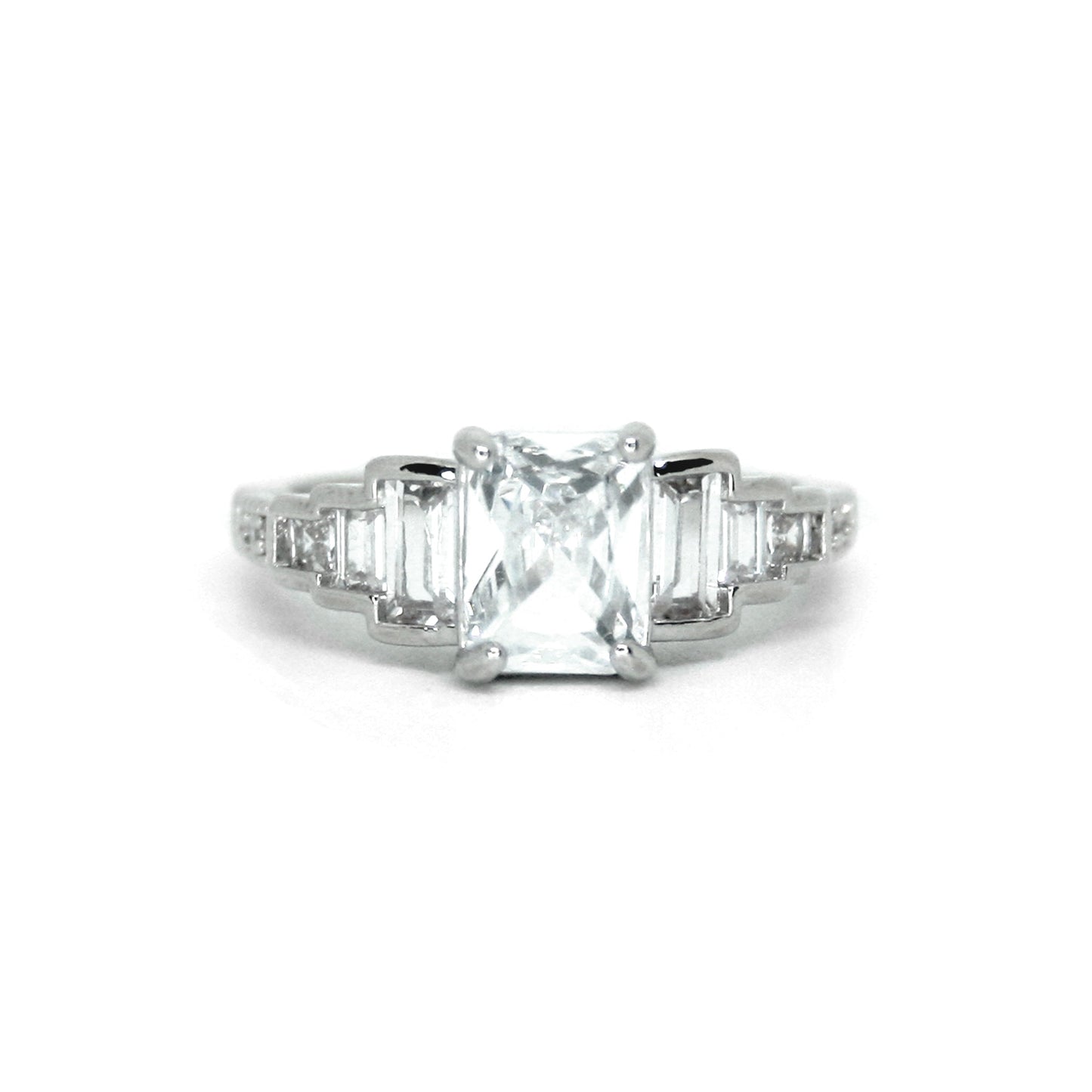 Angelina Jr. Silver Plated Promise or Engagement Ring by Regal Gems Jewellery