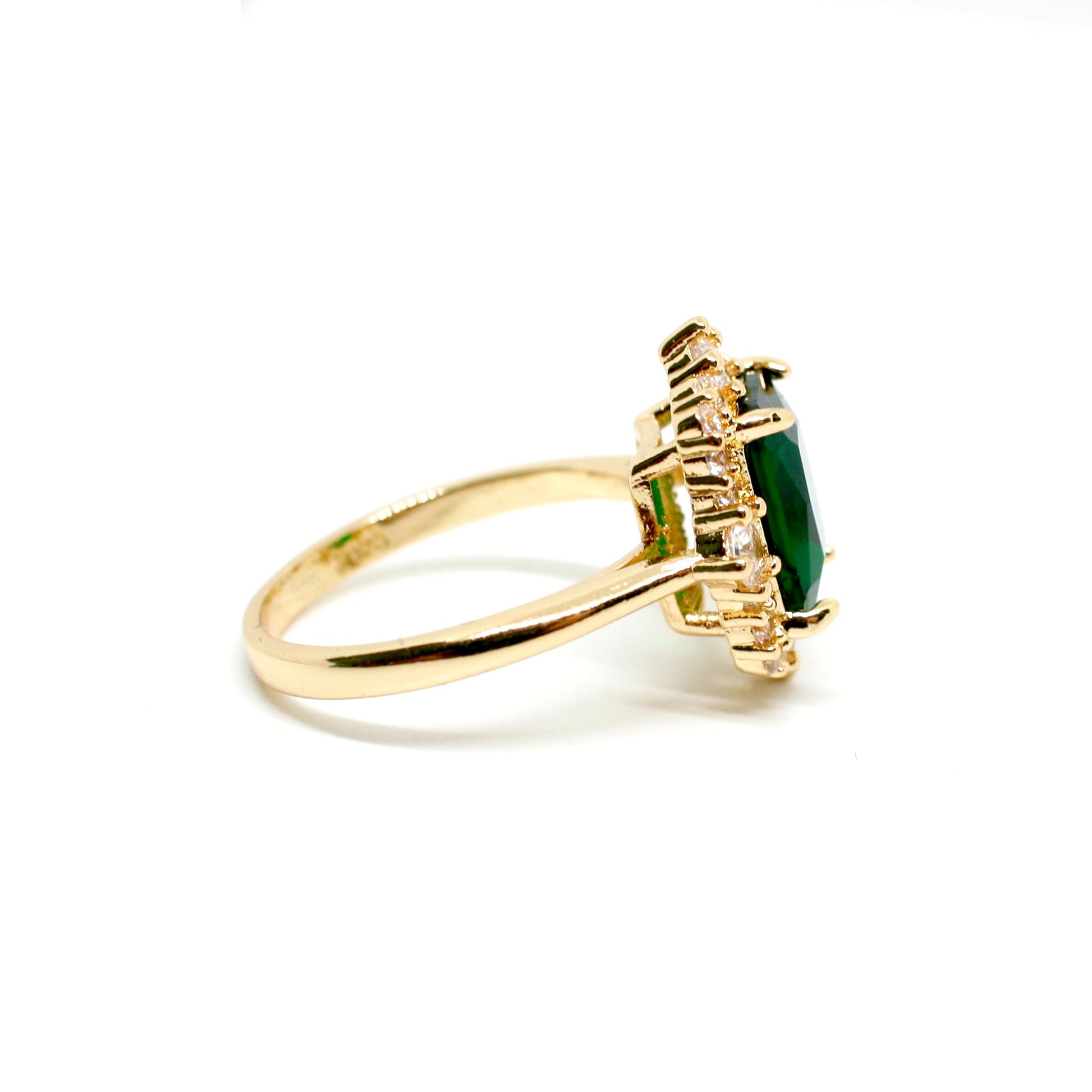 Esmerelda gold plated art deco ring - Regal Gems Jewellery