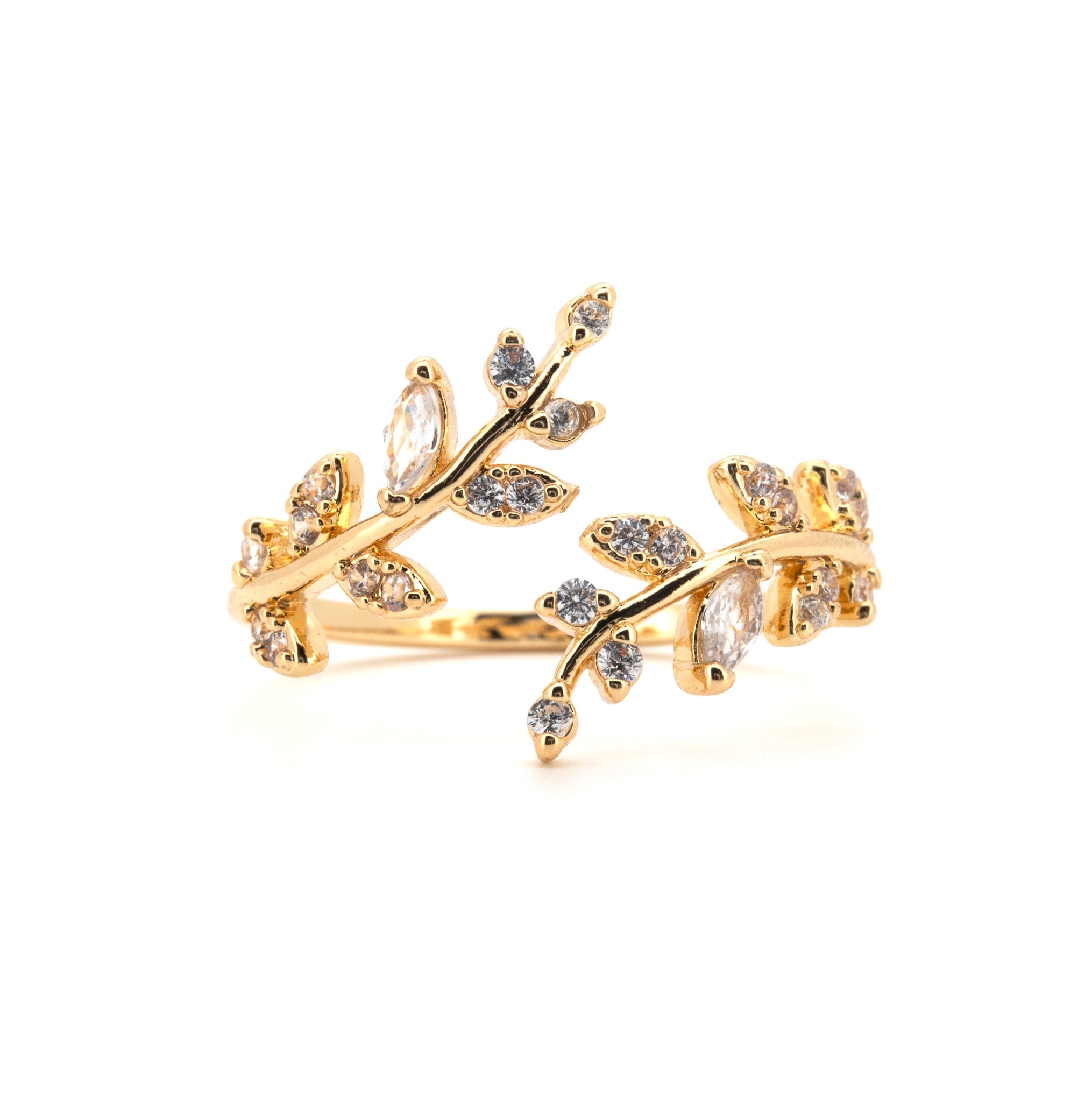 Ivy gold plated adjustable ring Regal Gems Jewellery Co.