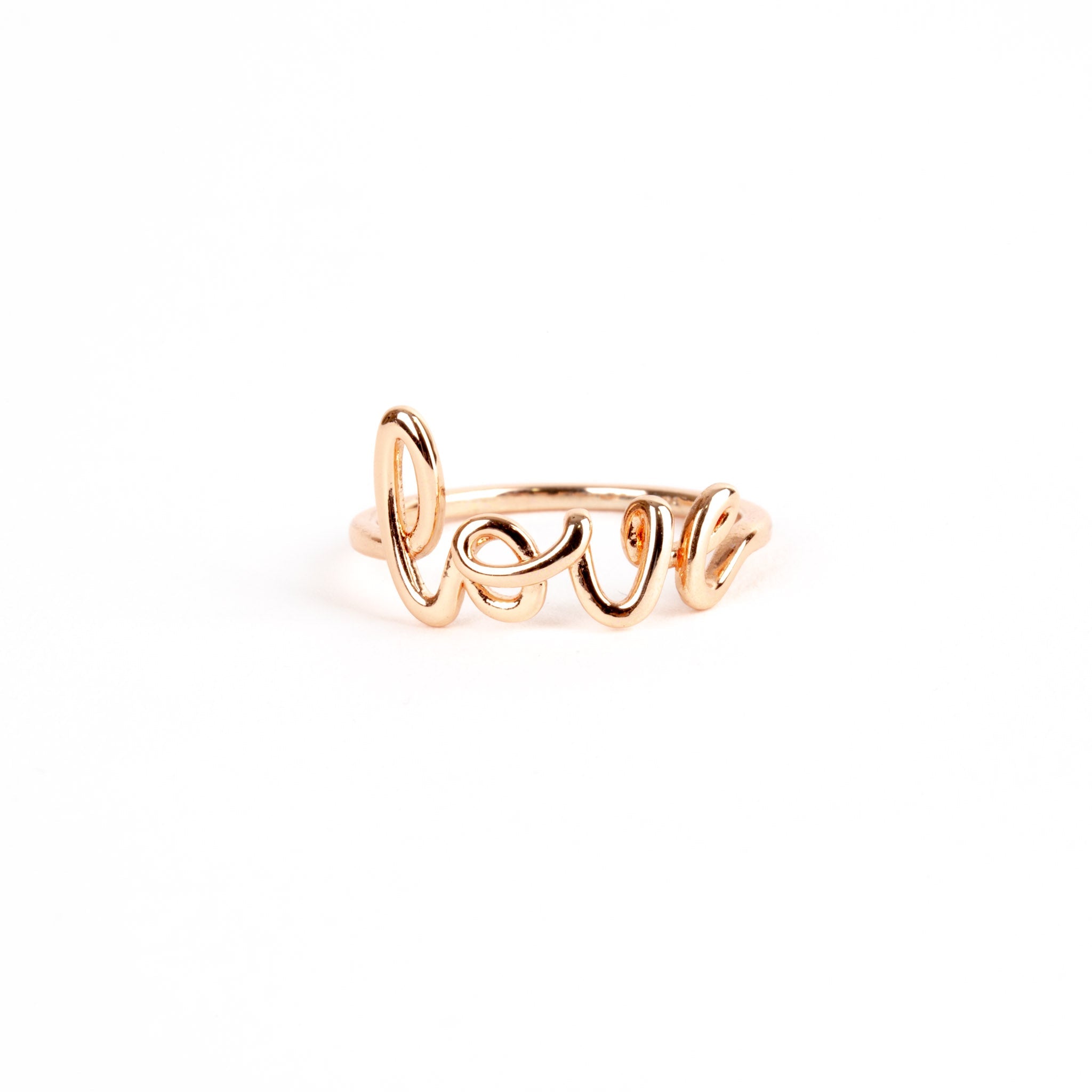 Love is Love rose gold plated ring