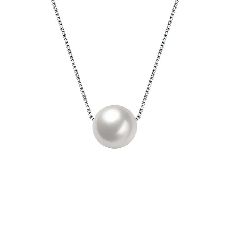 Luna cultured pearl silver nekclace Regal Gems Jewellery Co.