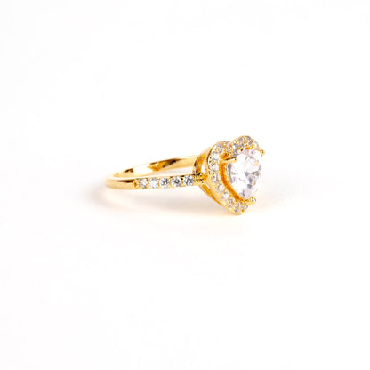 My Heart - Gold plated heart shaped gem ring - Regal Gems Jewellery