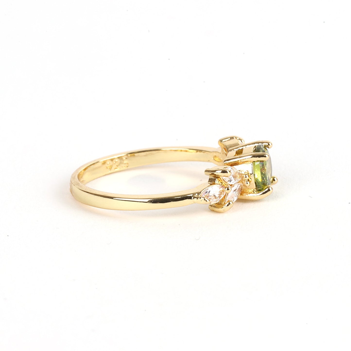 Trixie gold plated peridot ring best friend tinkerbell princess fairy ring- Regal Gems Jewellery