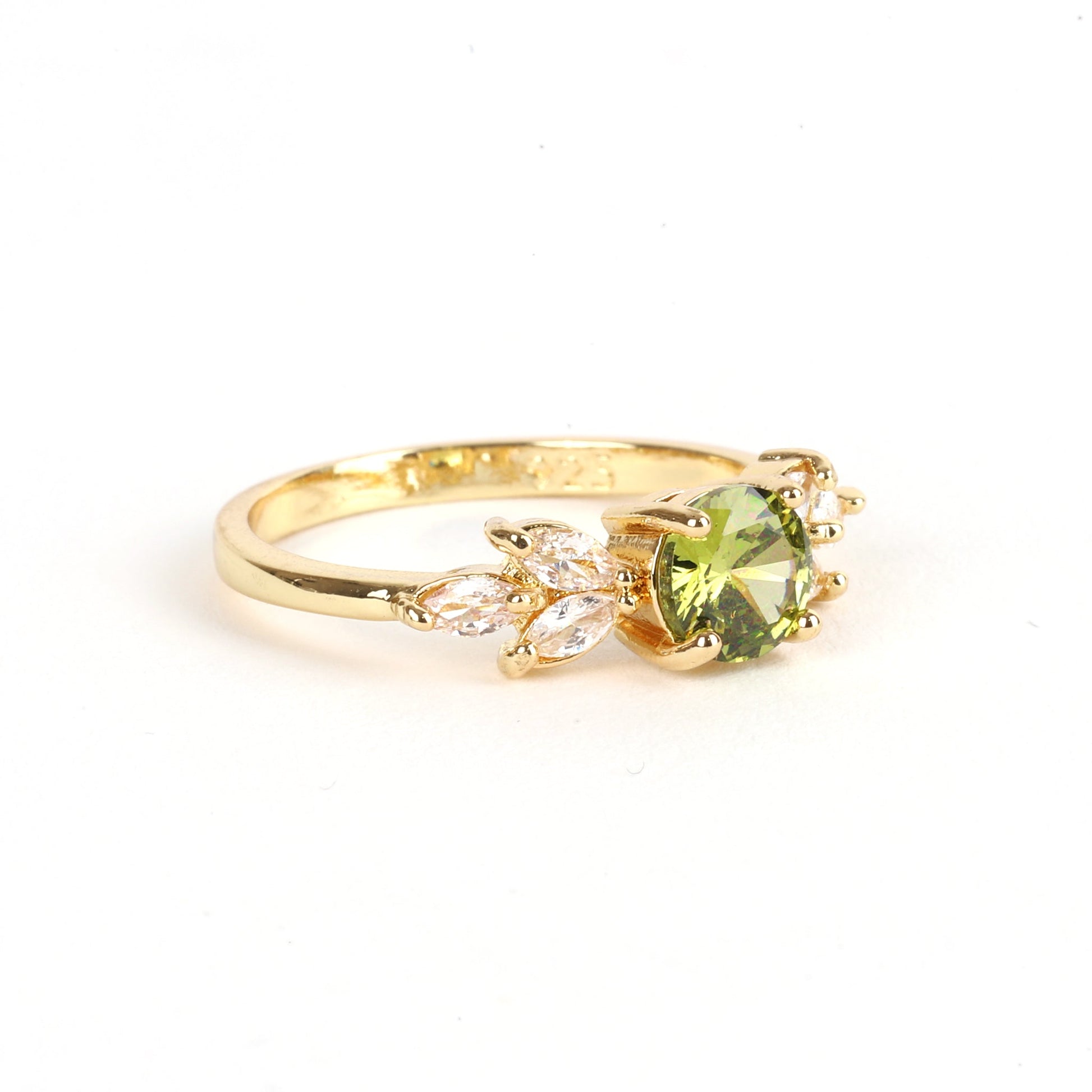 Trixie gold plated peridot ring best friend tinkerbell princess fairy ring- Regal Gems Jewellery