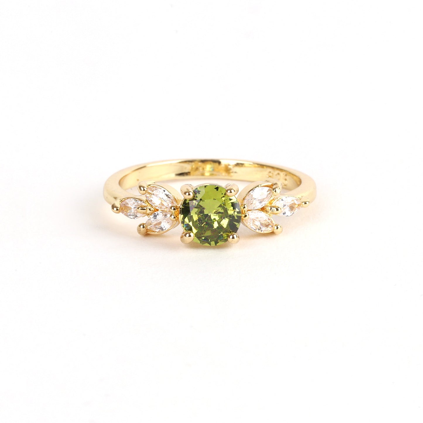 Trixie gold plated peridot ring best friend tinkerbell princess fairy ring- Regal Gems Jewellery