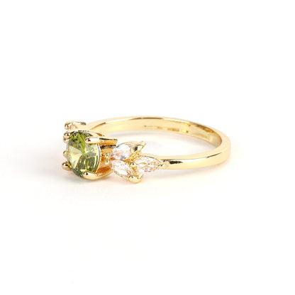 Trixie gold plated peridot ring best friend tinkerbell princess fairy ring- Regal Gems Jewellery